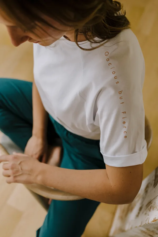 'Gracious' T-Shirt in Pure White