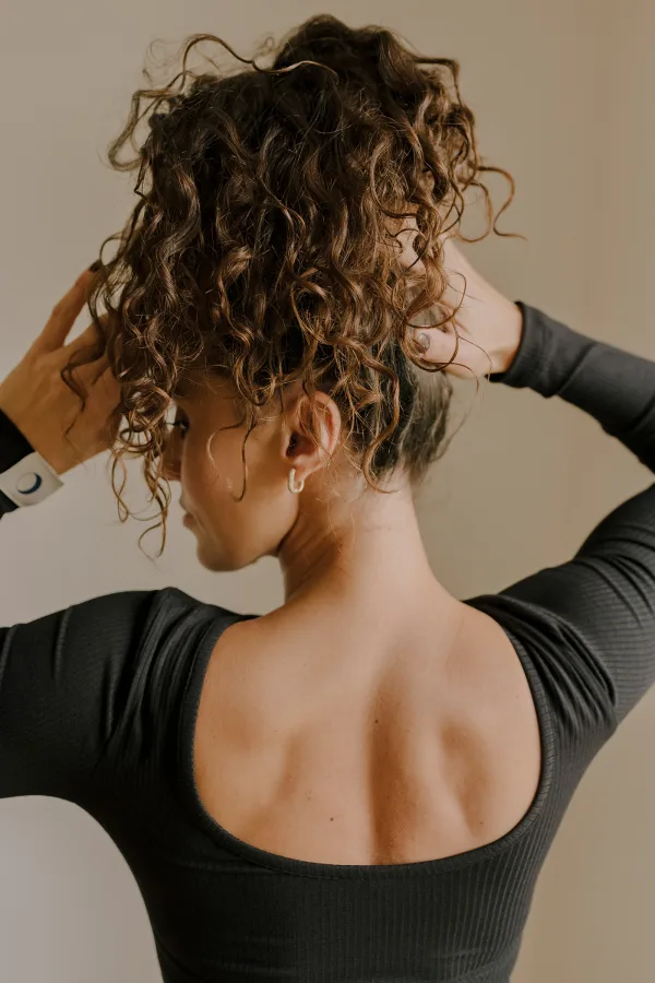 'Hot at Home' Open Back Shirt in Black