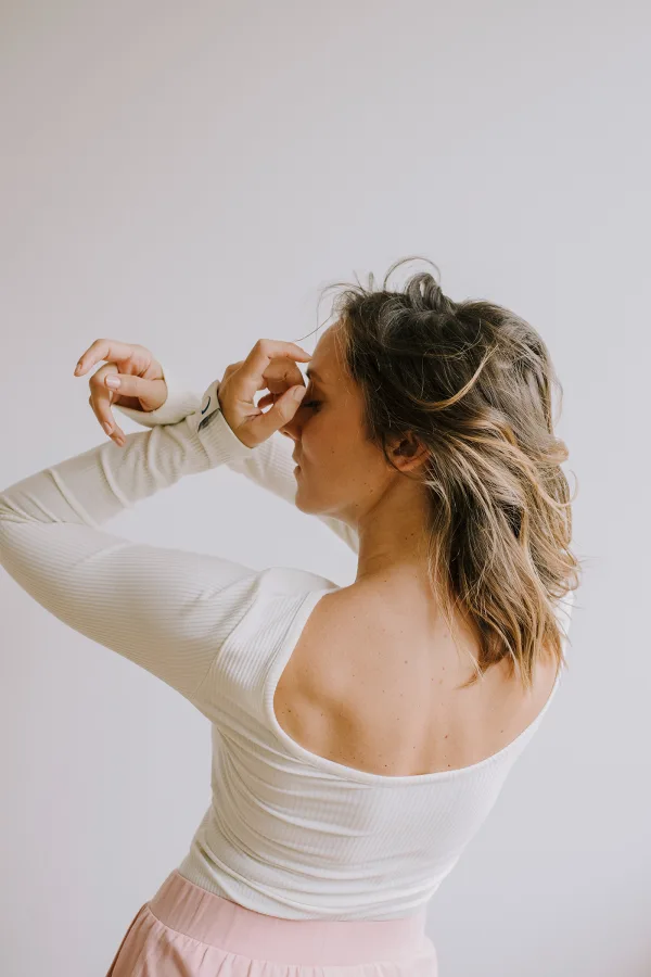 'Hot at Home' Open Back Shirt in Vanilla
