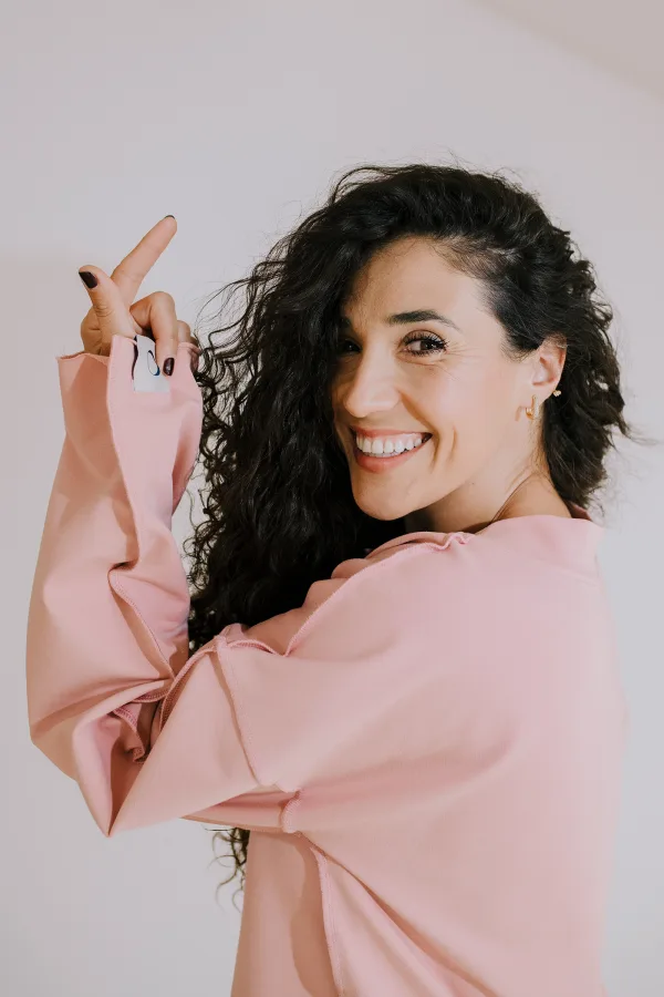 'Gracious' Sweatshirt in Soft Pink