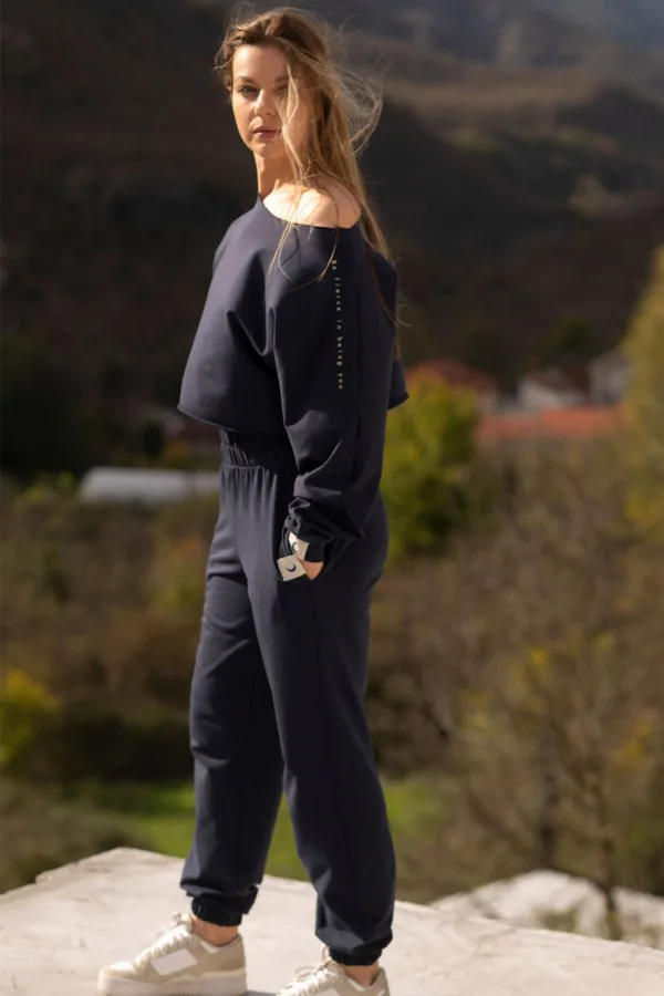 'Fierce' Sweatpants in Navy 3.0