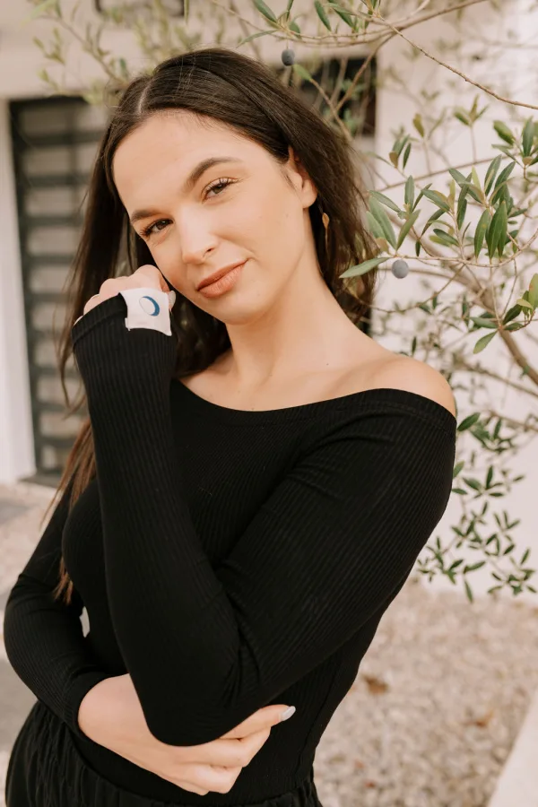'Hot at Home' Off Shoulder Shirt in Black
