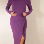'Hot at Home' Off Shoulder Body in Violet - Image 4
