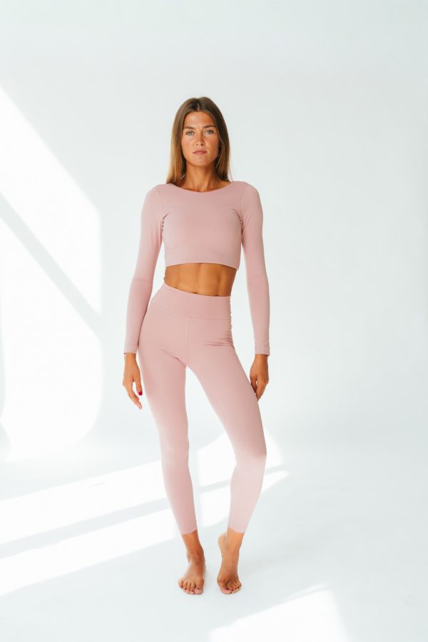 High Waist Leggings in Dusty Rose