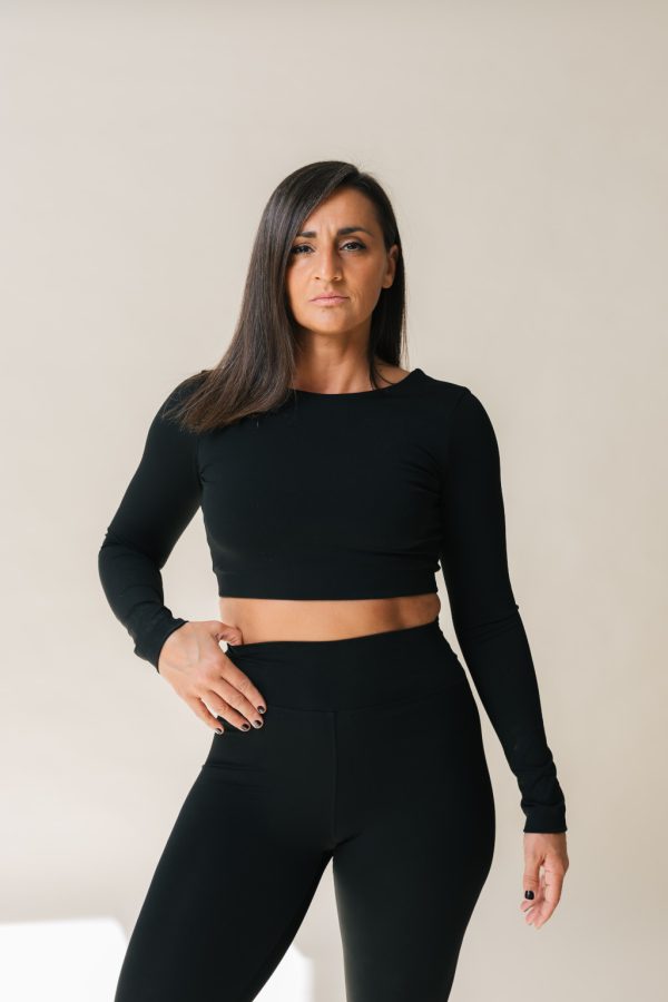 Movement Long Sleeve Top in Bold Black