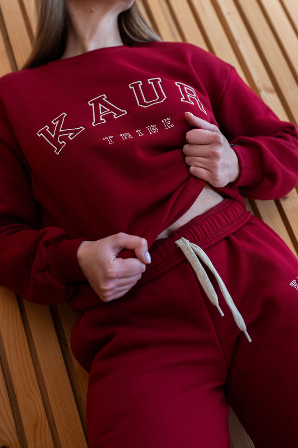 Tribe Sweatshirt in Burgundy - Image 2