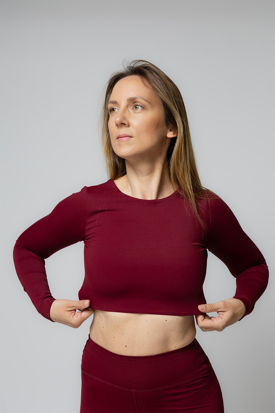 Movement Ballerina Top in Burgundy - Image 5