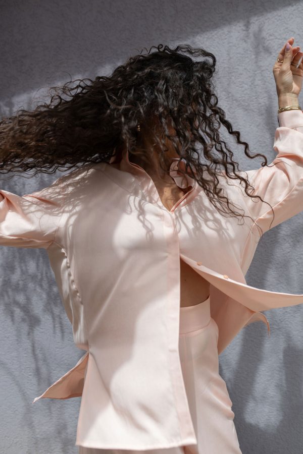 'Abundance' Oversized Blouse Soft Rose