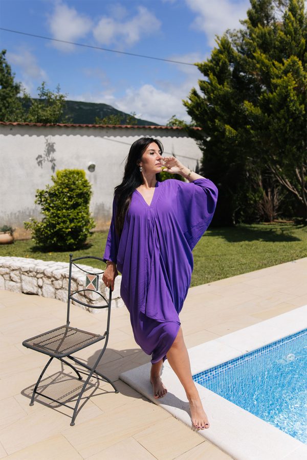 Royal Purple Kimono Dress